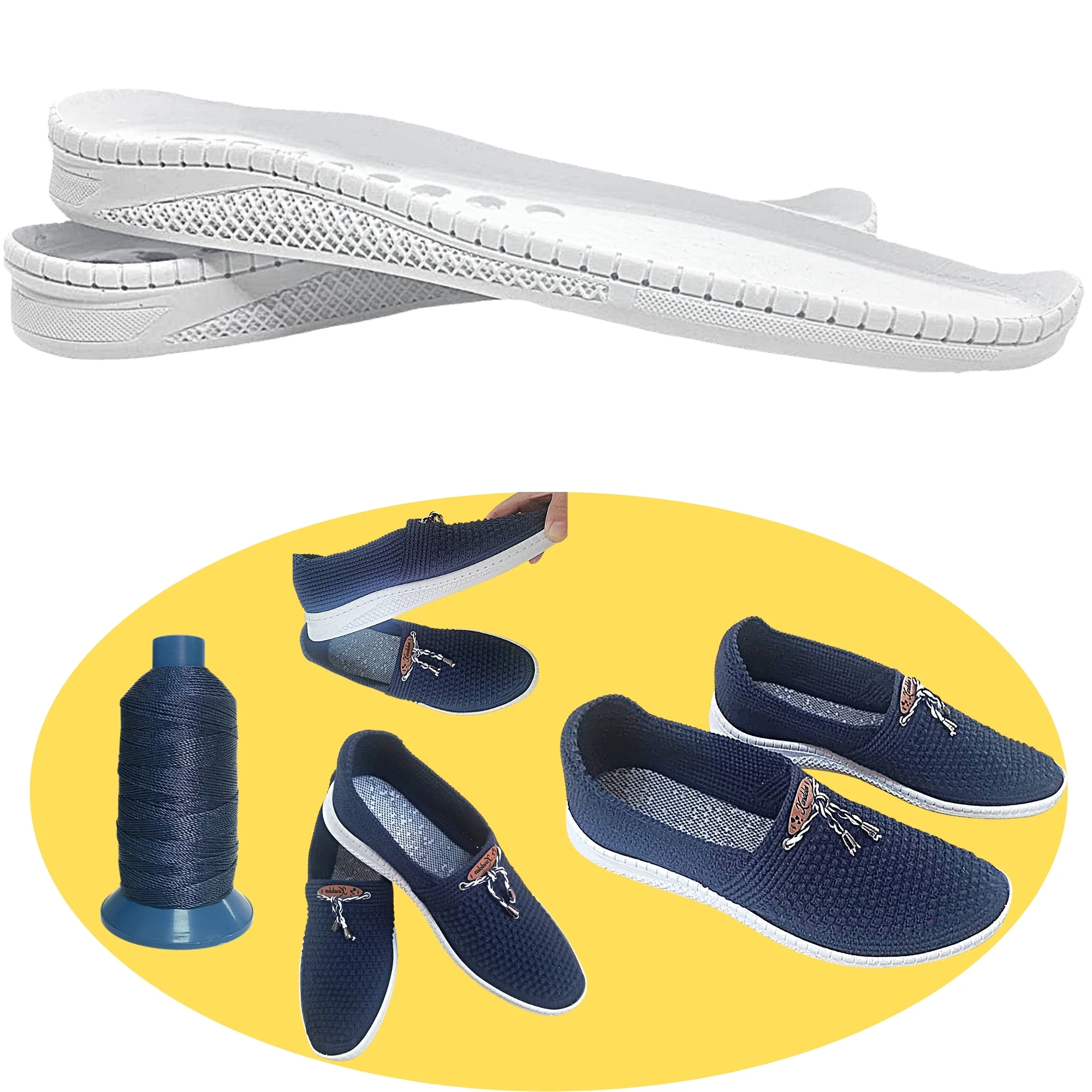 

Ipekbazaar Lightweight & Quality Polyurethane White Knitted Shoes Sole For Hobby Hand Knitted Shoes Making Sneakers Sole Tbn162