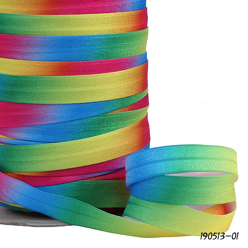 FLRA эластичный цветной Радужный Печатный Эластичный складной оптом 5/8 foe | Дом и