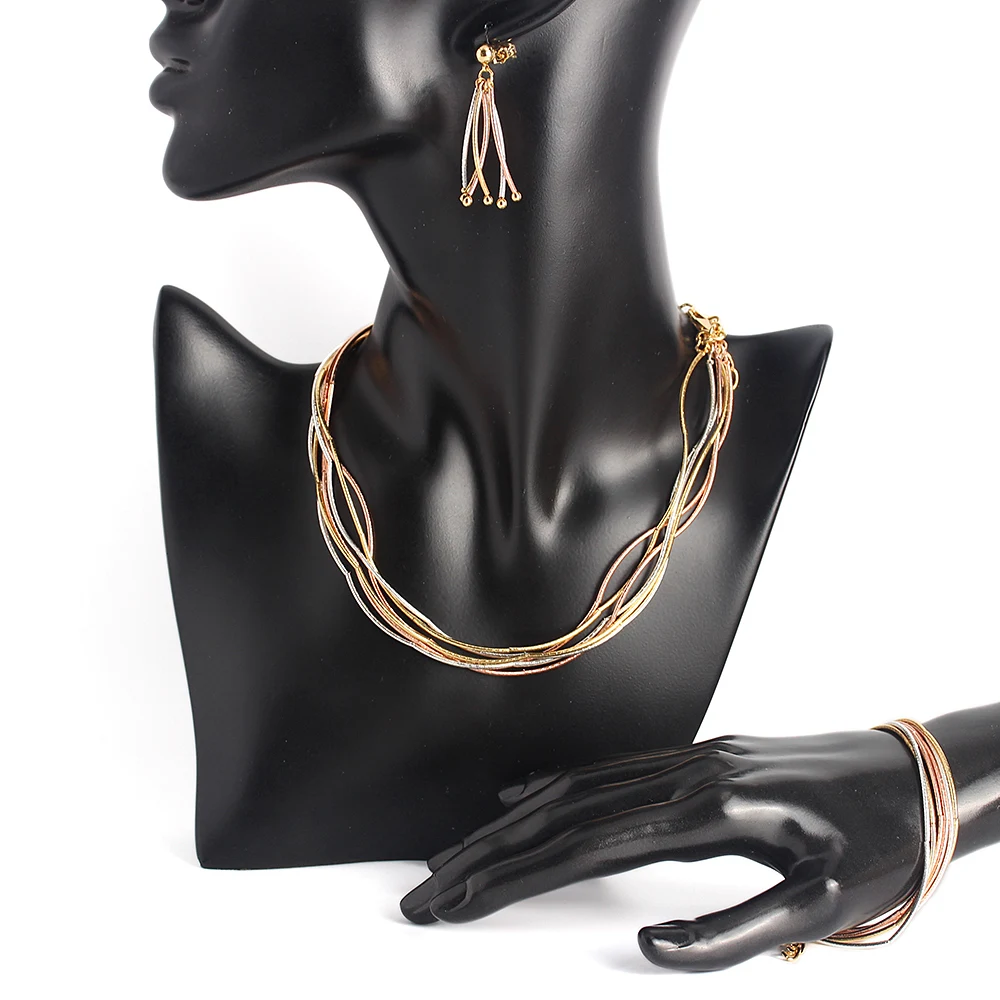 

New Product Sets Women Necklaces Earrings Woman Jewelry Wedding Toggle Set Of Earring And Necklace