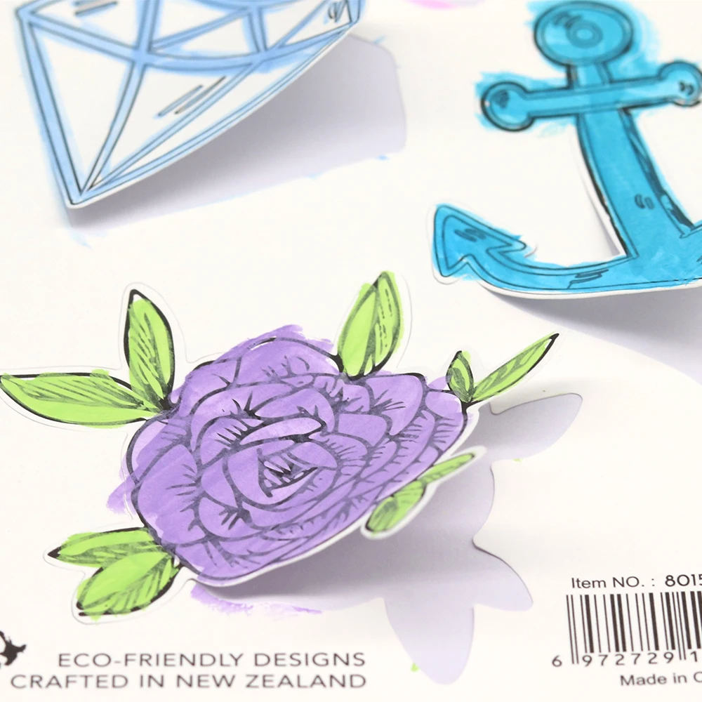 

CRZCrafter Watercolour Stickers Coloring Embellishments Valentines DIY Crafts Scrapbooking Cardmaking Journal Decoration