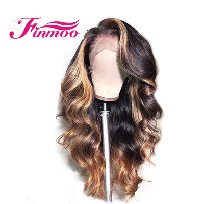 Ombre 1b 27 13x6 Ombre изюминка 1b/27 медовый блонд кружева передние человеческие волосы парики remy волосы волнистые предварительно сорванные кружева передний парик из натуральных волос - Цвет: Ombre 1b 27