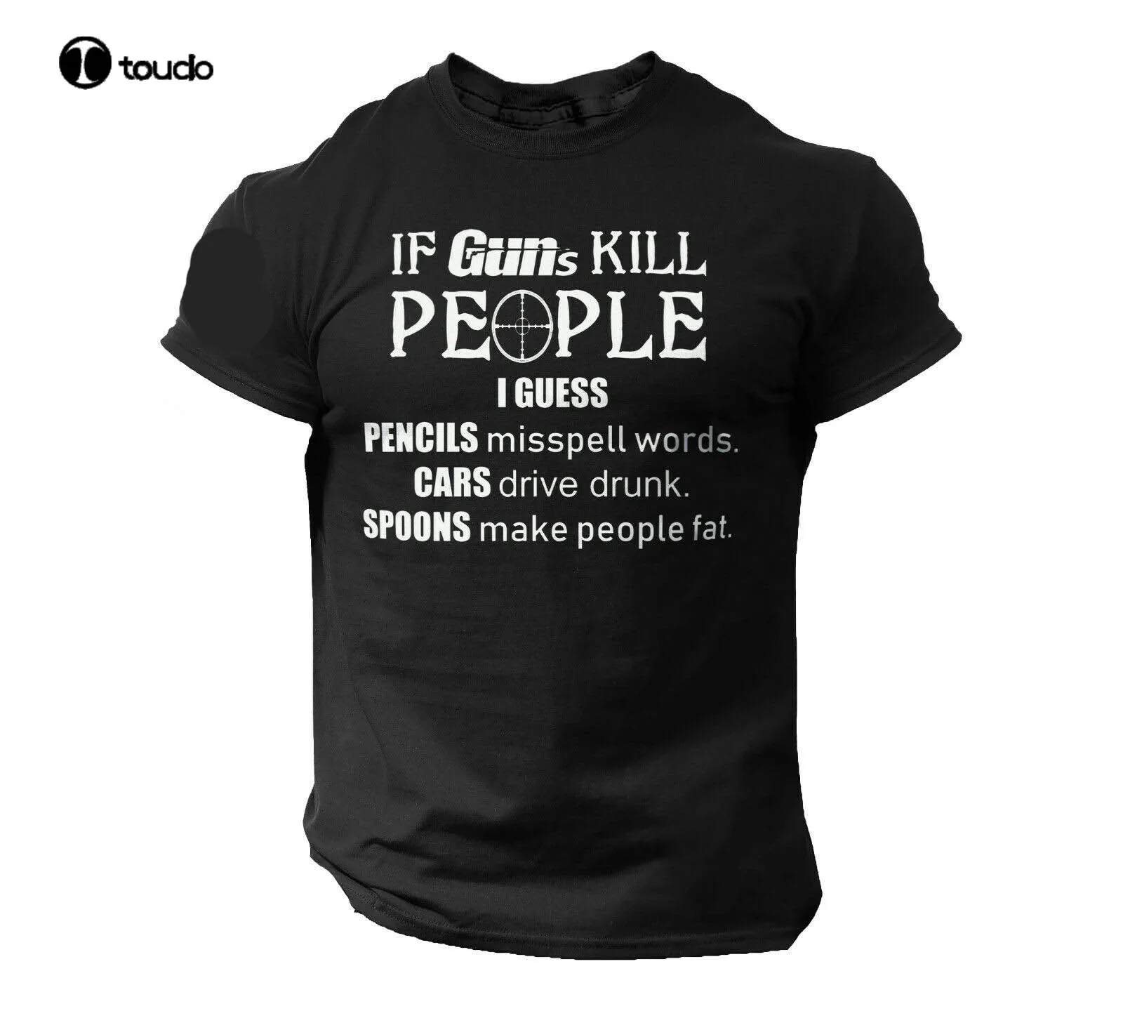 

If Guns Kill People T-Shirt Gun Rights Funny 2nd Amendment Veteran USA Flag