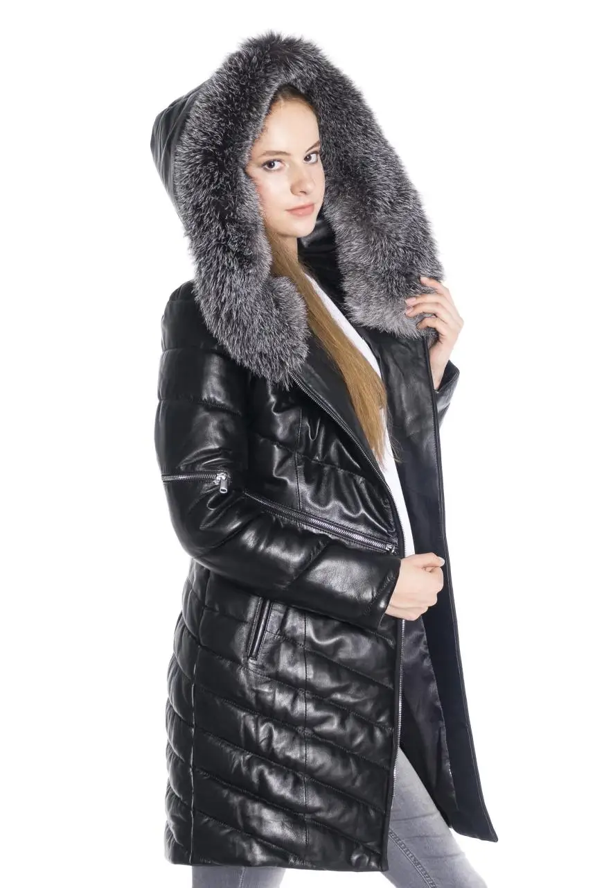 Women winter leather jacket winter Leather Jacket Genuine Real Leather Jacket leather Coat lambskin coat Female Parka Genuine
