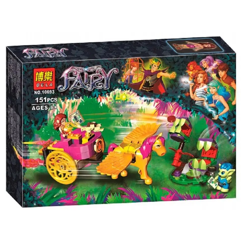 Конструктор Эльфы Побег Азари из леса гоблинов 151 деталь штук BELA 10693 игра игрушка