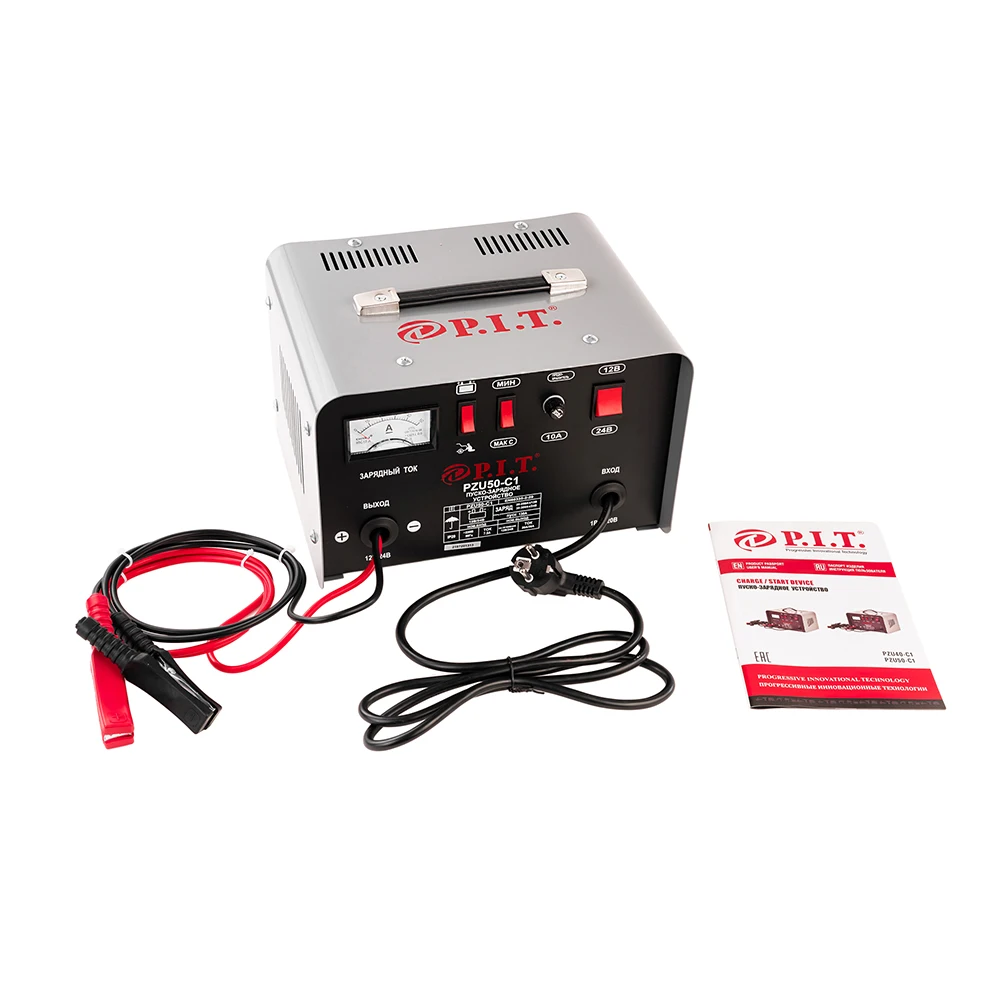 Пуско-зарядное устройство P.I.T. PZU50-C1 МАСТЕР 12/24В 950Вт ток запуска 130А для заряда и