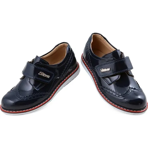 

Captain Junior Male Child Bright Leather Shoes Orthopedic Soft Slip-Resistant Outsole Four Seasons Put On Foot Suitable for Health