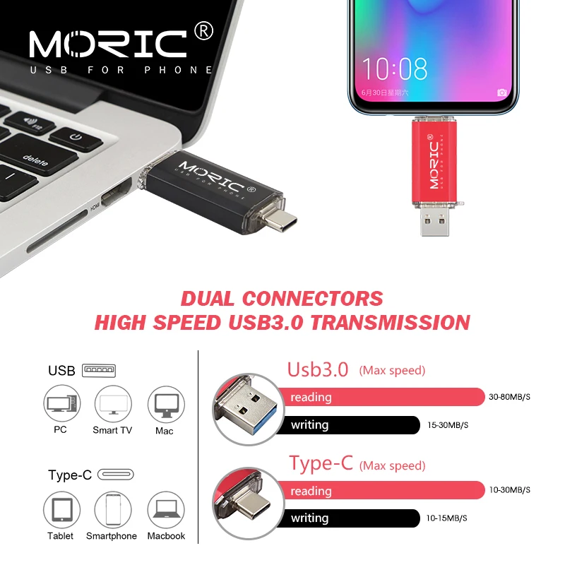 

OTG Usb Stick Type C 3.0 Pen Drive 128GB 64GB 32GB 16GB USB Flash Drive 256gb cle usb 3.0 High Speed Pendrive for Type-C Device