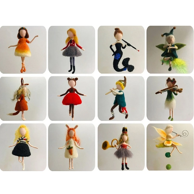 

Fairy Needle Felting Kit for Beginners, 6" Height, Elf Felting Starter Kit with Wool, Felting Mat, Needles and Video Instruction