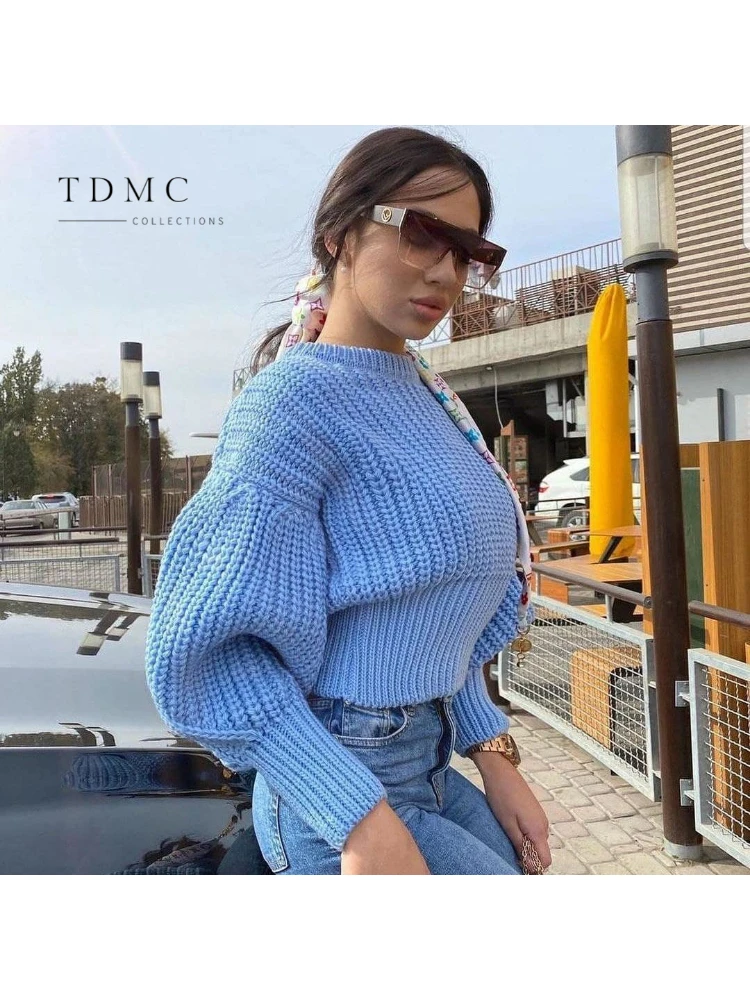 

Женский пуловер, кардиган, свитер, стандартного размера, цвета, зимний, вязаный, джемпер, фиолетовый, 2021 Модный женский, с широким рукавом