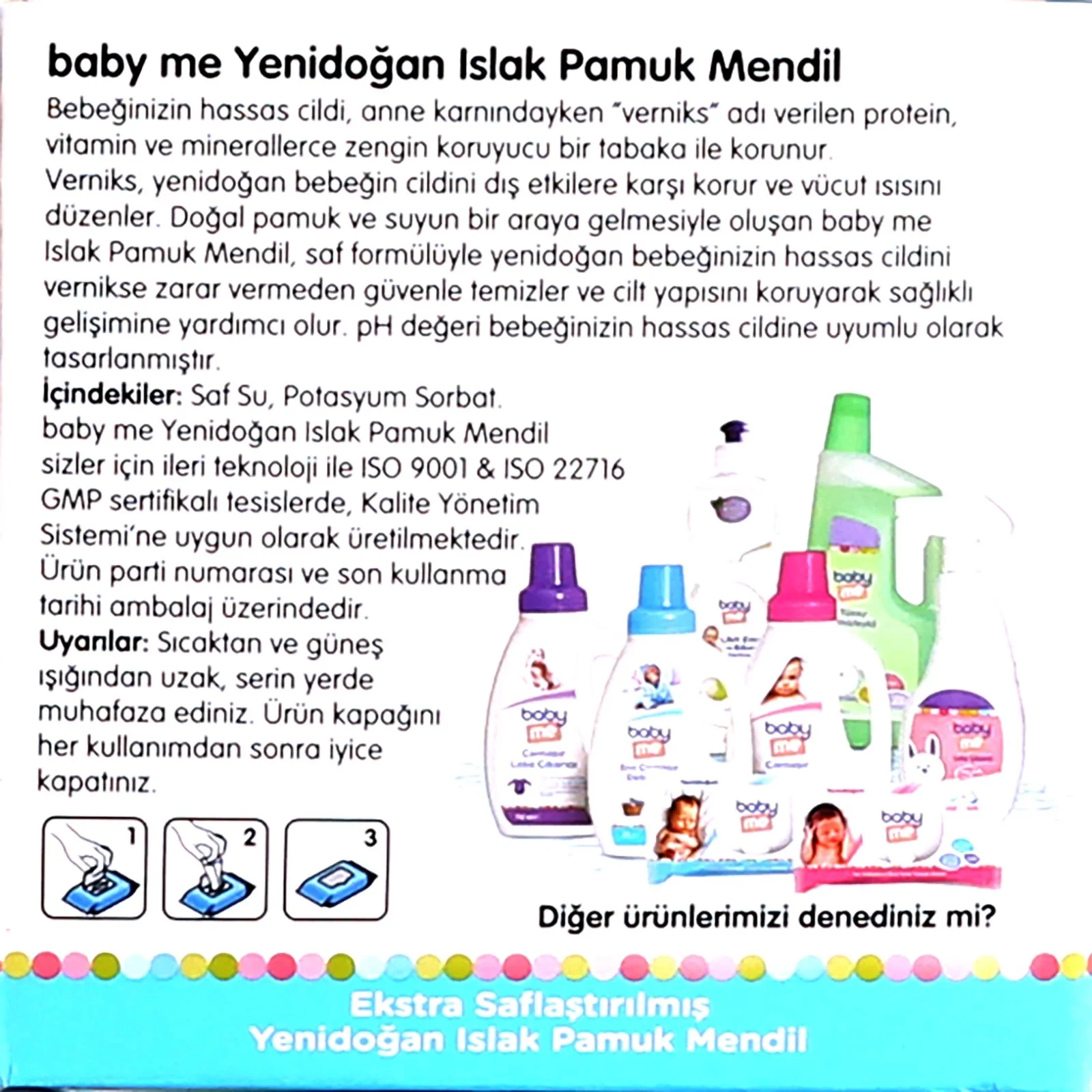 Ebebek Детские & me для новорожденных маленьких мальчиков хлопок влажные салфетки 3x40