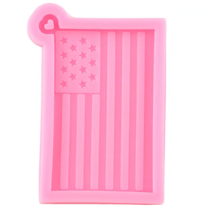 Блестящий американский флаг силиконовая форма брелок формы для эпоксидной смолы