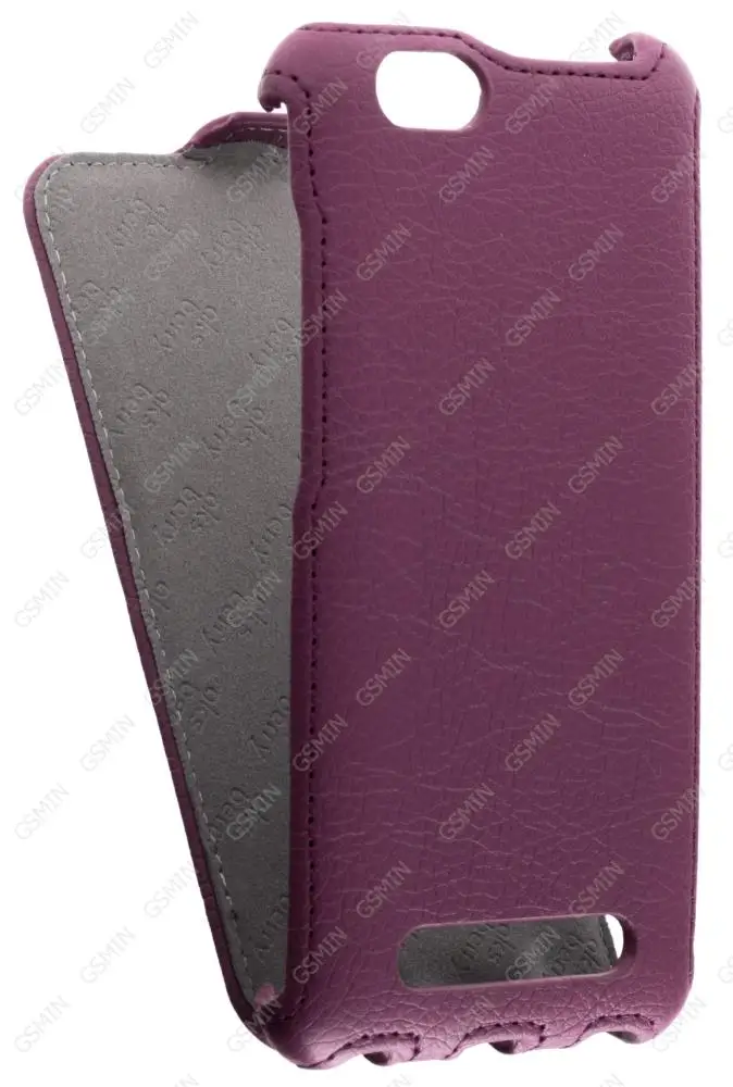 Кожаный чехол для Lenovo Vibe C (A2020) Aksberry Protective Flip Case (Фиолетовый) | Мобильные телефоны и