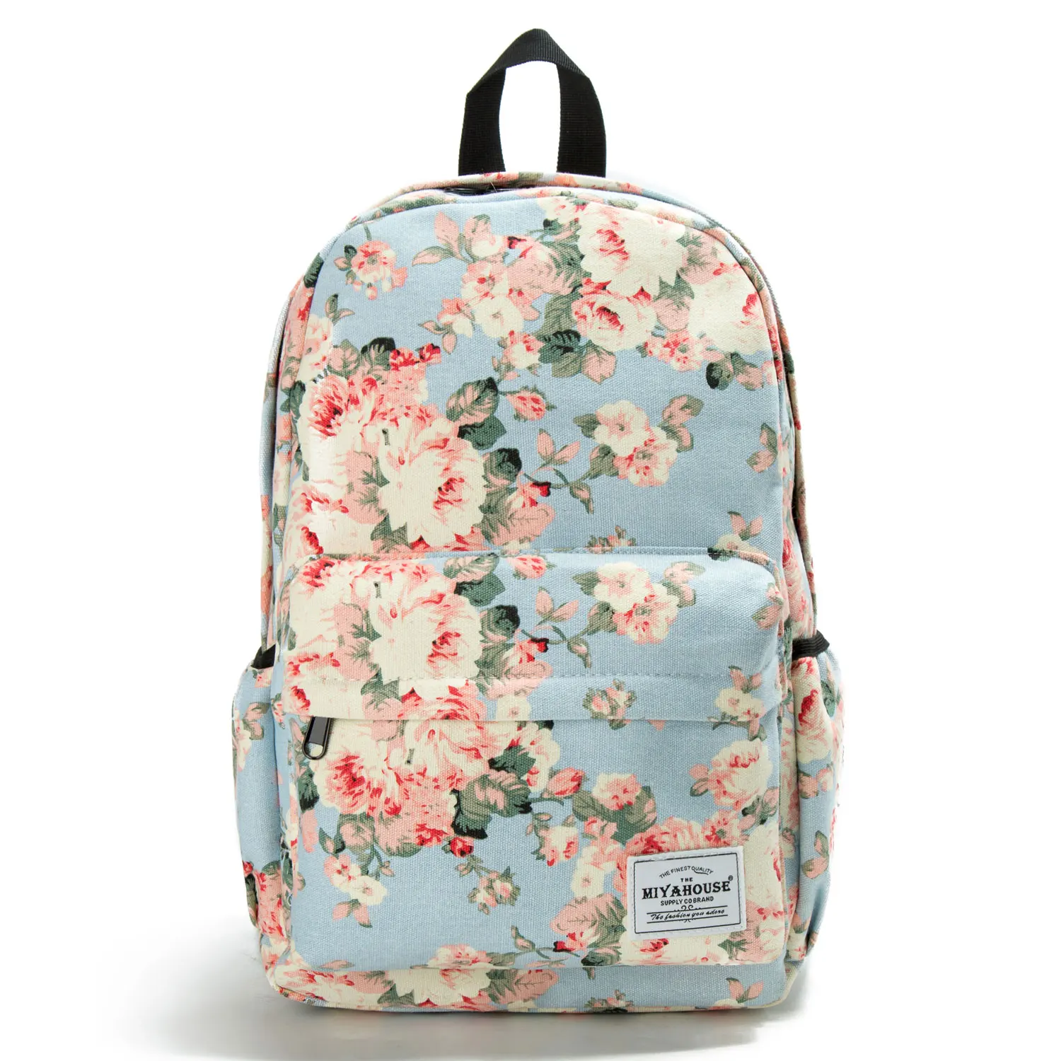 

High Quality Rucksack Canvas Backpack School Bag Women Travel Bag Laptop Backpack School Bag For Teenager Floral Preppy Book Bag