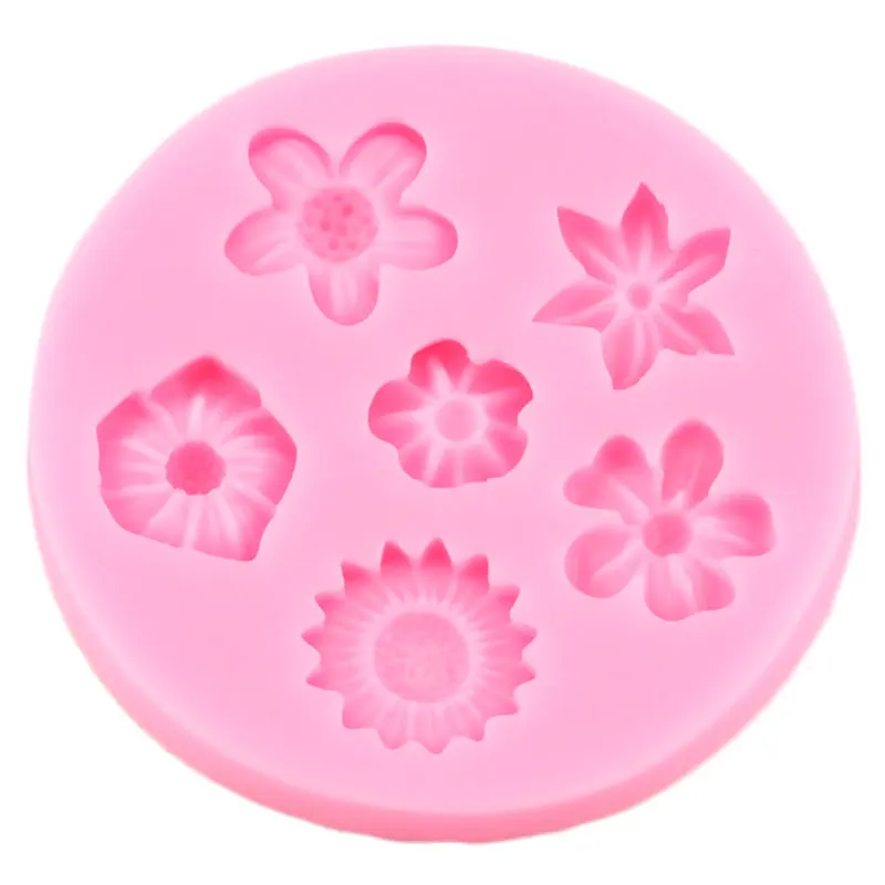 Sunflower Daisy Rose Flower Silicone Mold Cake Border Fondant Decoration Tools Cupcake Chocolate Candy Polymer Clay Mould | Дом и сад