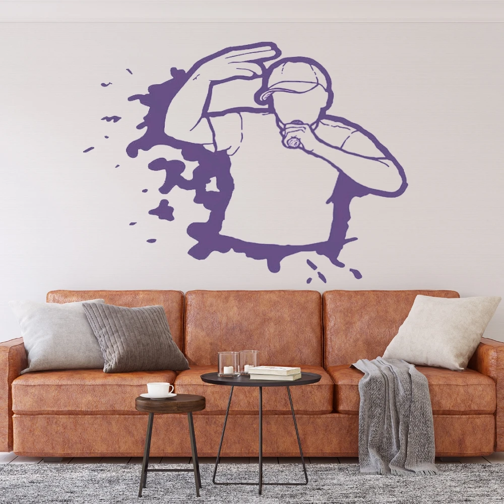 Rapper Hip Hop Music Battle Rap Wall Sticker Decal Artist Home Bedroom Art Decoration A00537 | Дом и сад