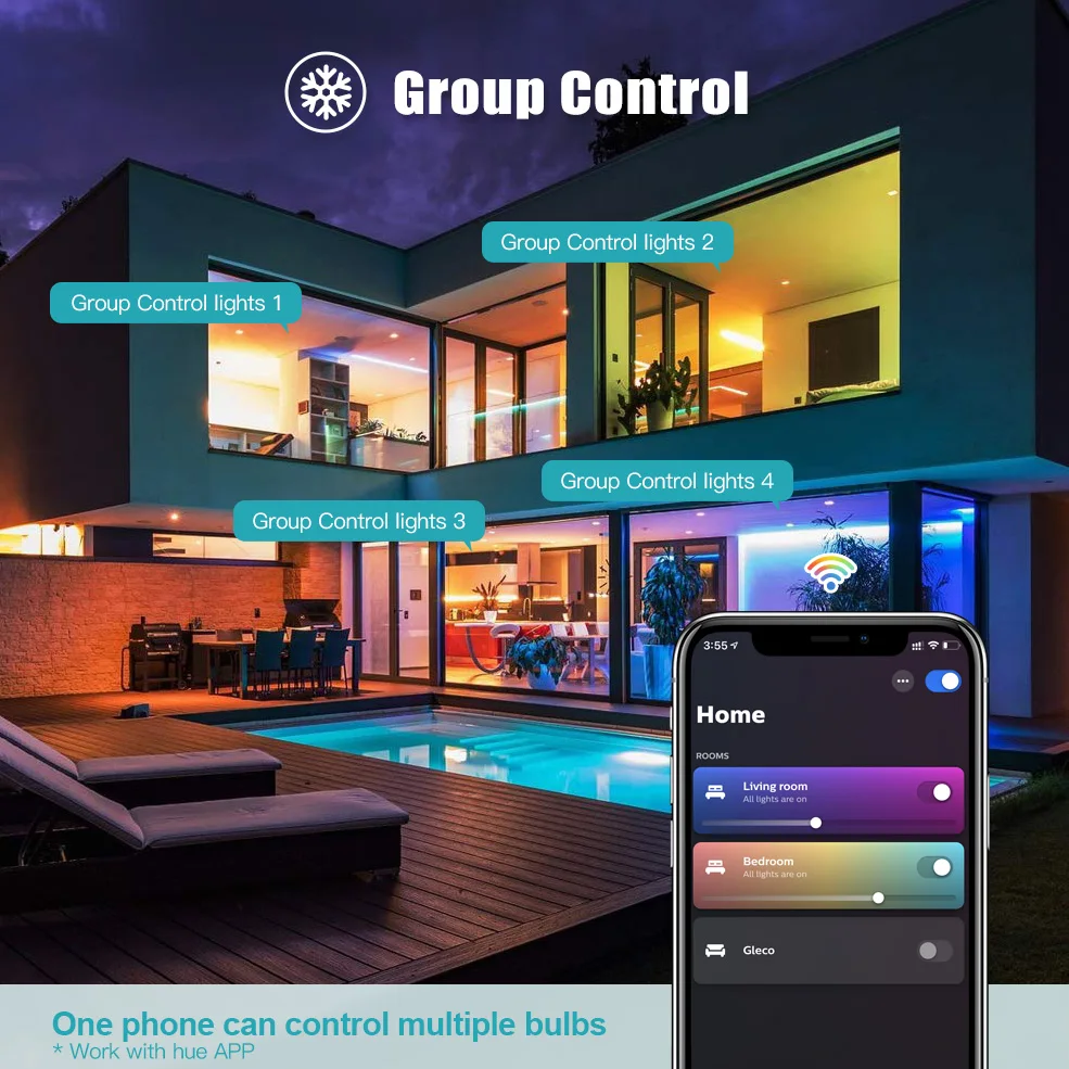 Светодиодная лампа Tuya Zigbee 3 0 E27 E26 светильник RGB CW с регулируемой яркостью работает