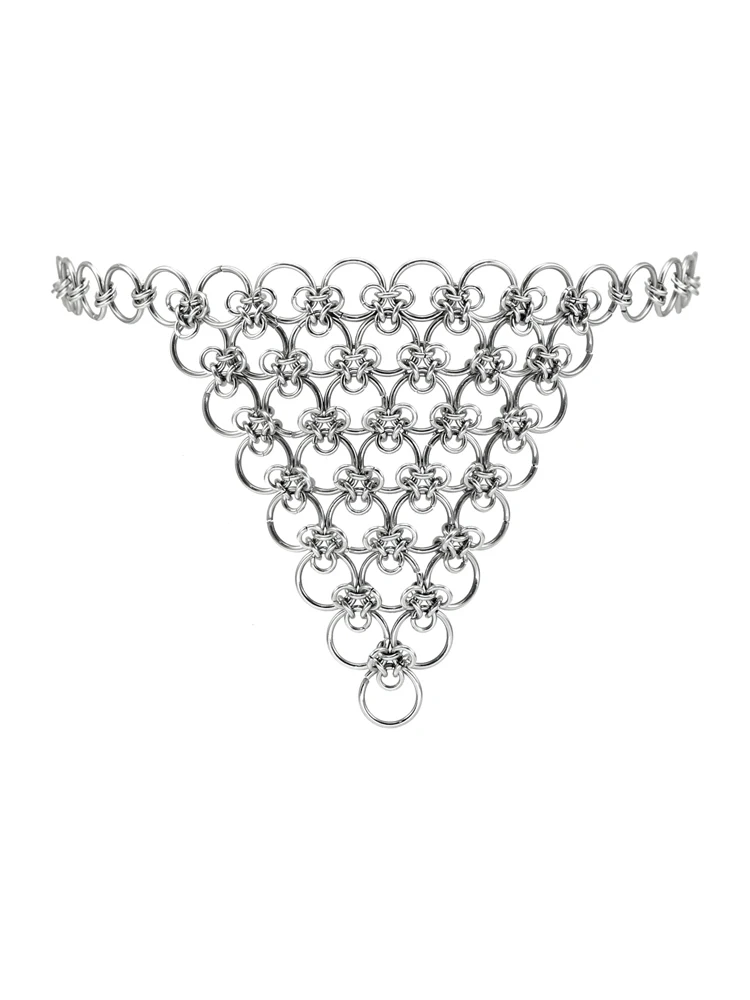 

Mavra ручной работы плетеная цепь V-образное колье ожерелье для женщин в готическом стиле металлическая модная цепь ювелирные изделия серебря...