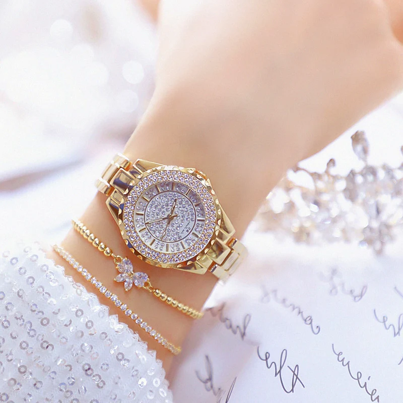 Women Watches Watch Ladies Wrist Watches Luxury Brand Rhinestone Women's Bracelet Watches Female Relogio Feminino