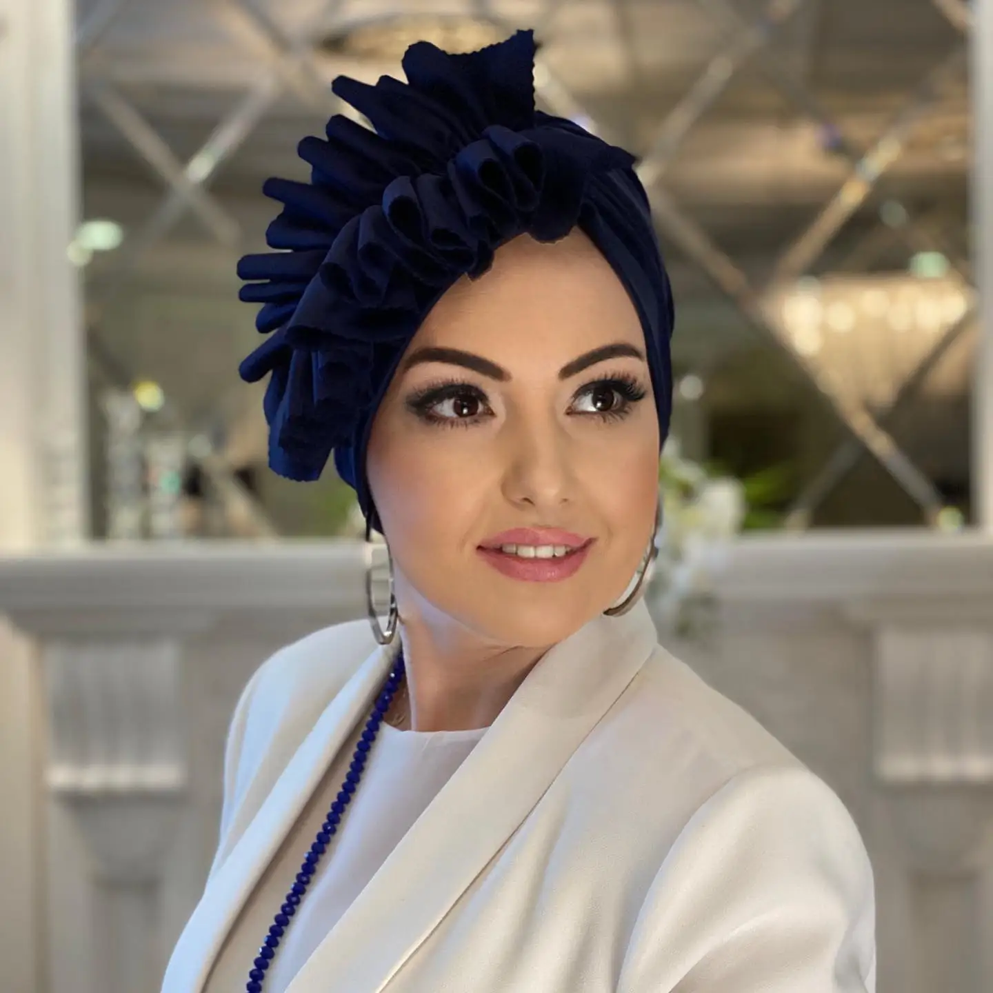 

2021 Trendy suede turban caps for women Tesettür muslim hijab scarf india african head wraps turbante mujer headscarf bonnet