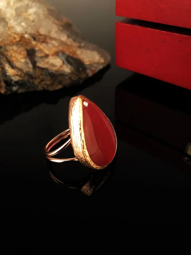 

Dr Stone женское кольцо из натурального камня кошачий глаз с покрытием из розового золота KR 372884342