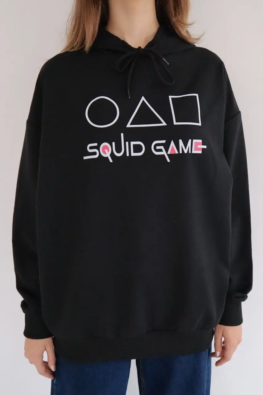 Squid Game hoodie Black Hoodie Sweatshirt y2k Oversized hoodie Women's jacket Women's sweatshirt Women's sweater genshin impact