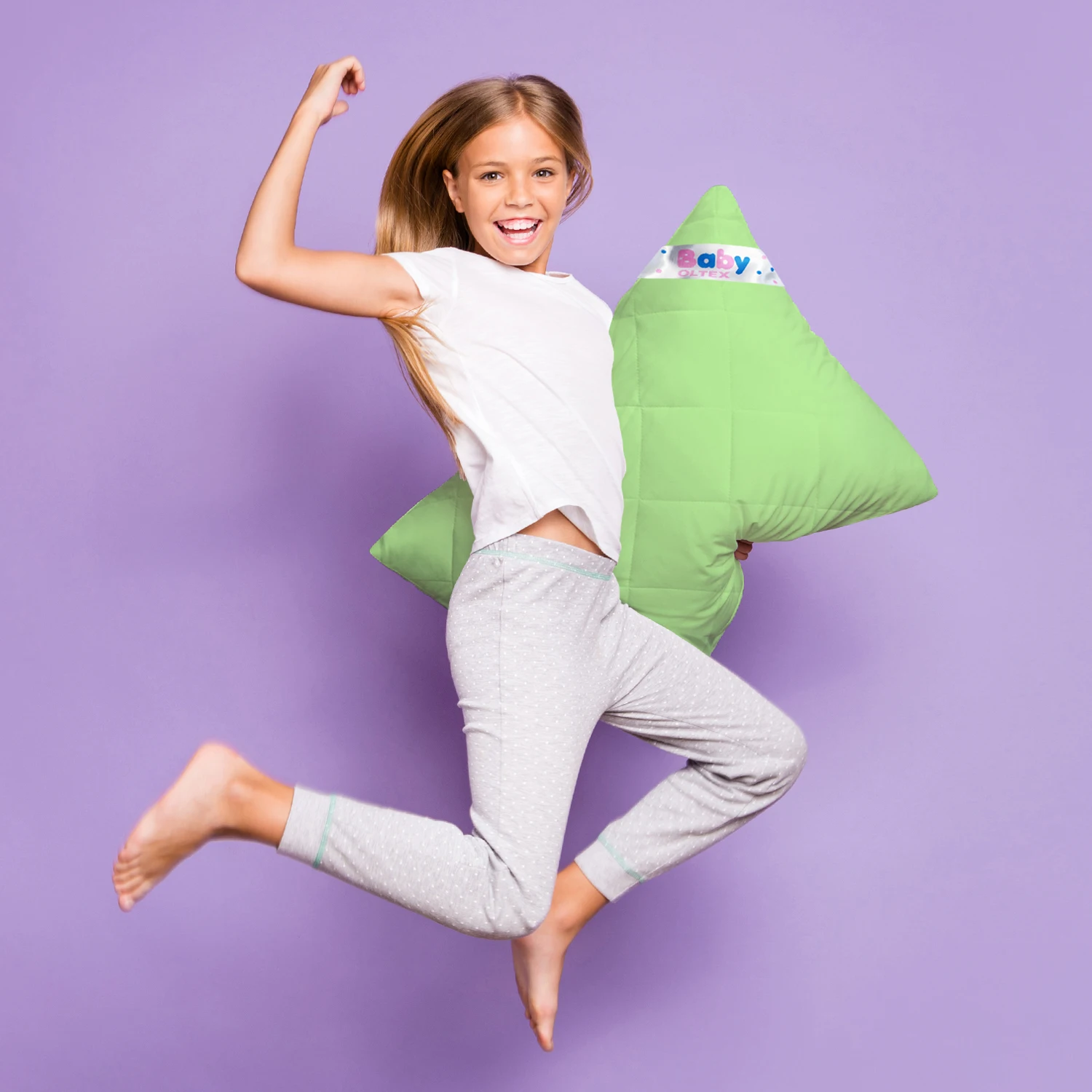 Детская подушка для сна Ol-Tex средняя детей от 1 года стеганая мягкая 40x60 см - купить