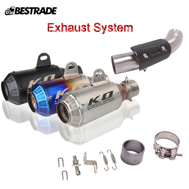 Motorcycle Exhaust System Muffler Tube Escape Middle Link Connect Pipe Modified For Duke 250 390 RC390 Duke 250ADV 390ADV 2021 enlarge