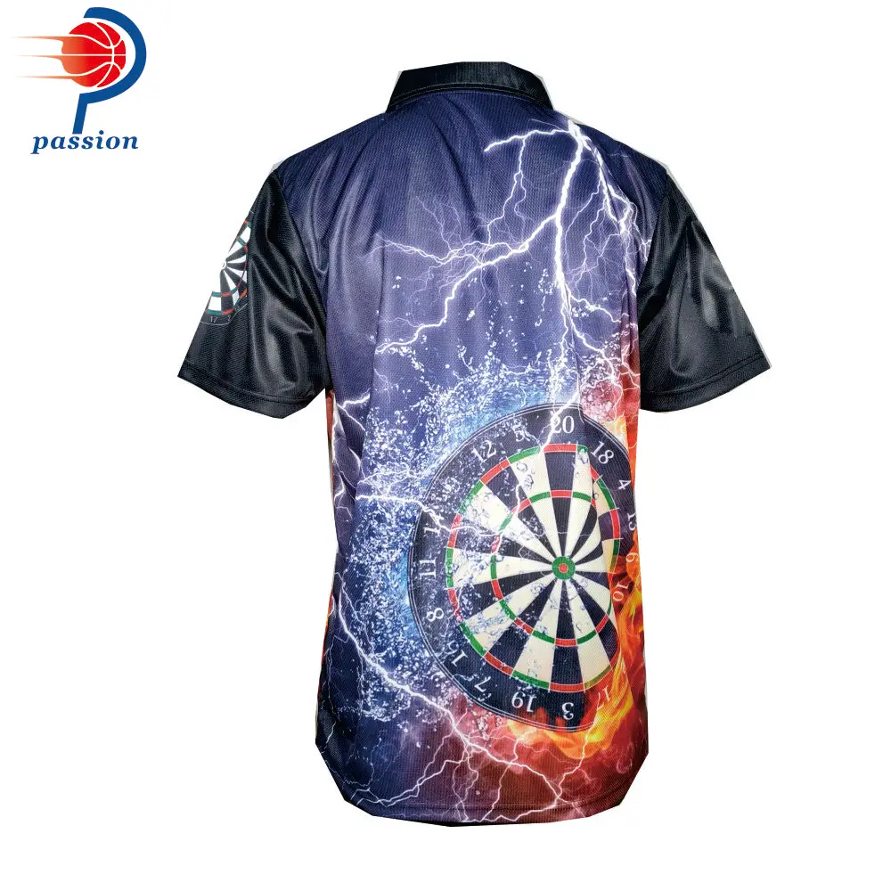 Высшее качество сублимация рубашки для игры в дартс 100% полиэстер Джерси|shirt