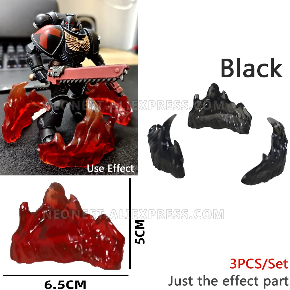 

For JOYTOY 1/18 3.75 Action Figure Burning Effect Flame LED Light Stand Base Scene For JOYTOY Warhammer 40k TRPG Black