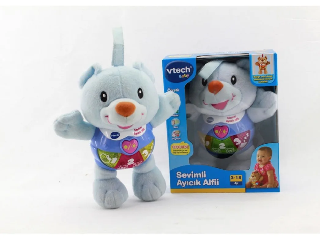 Cute teddy bear alfii oyuncağı with voice, luminous and fu