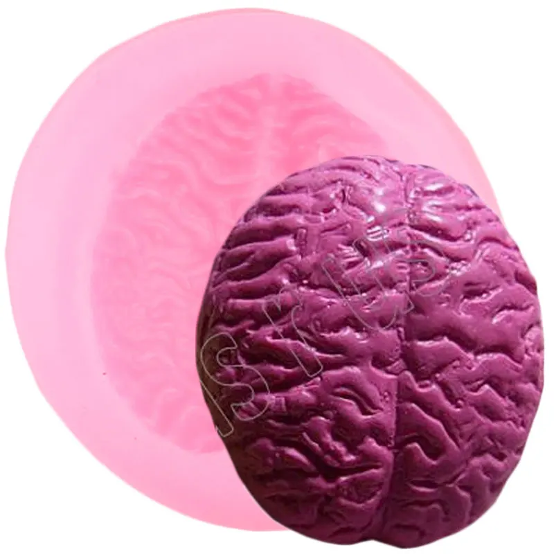Человеческие мозги силиконовые формы Хэллоуин кекс Топпер конфеты глина смола