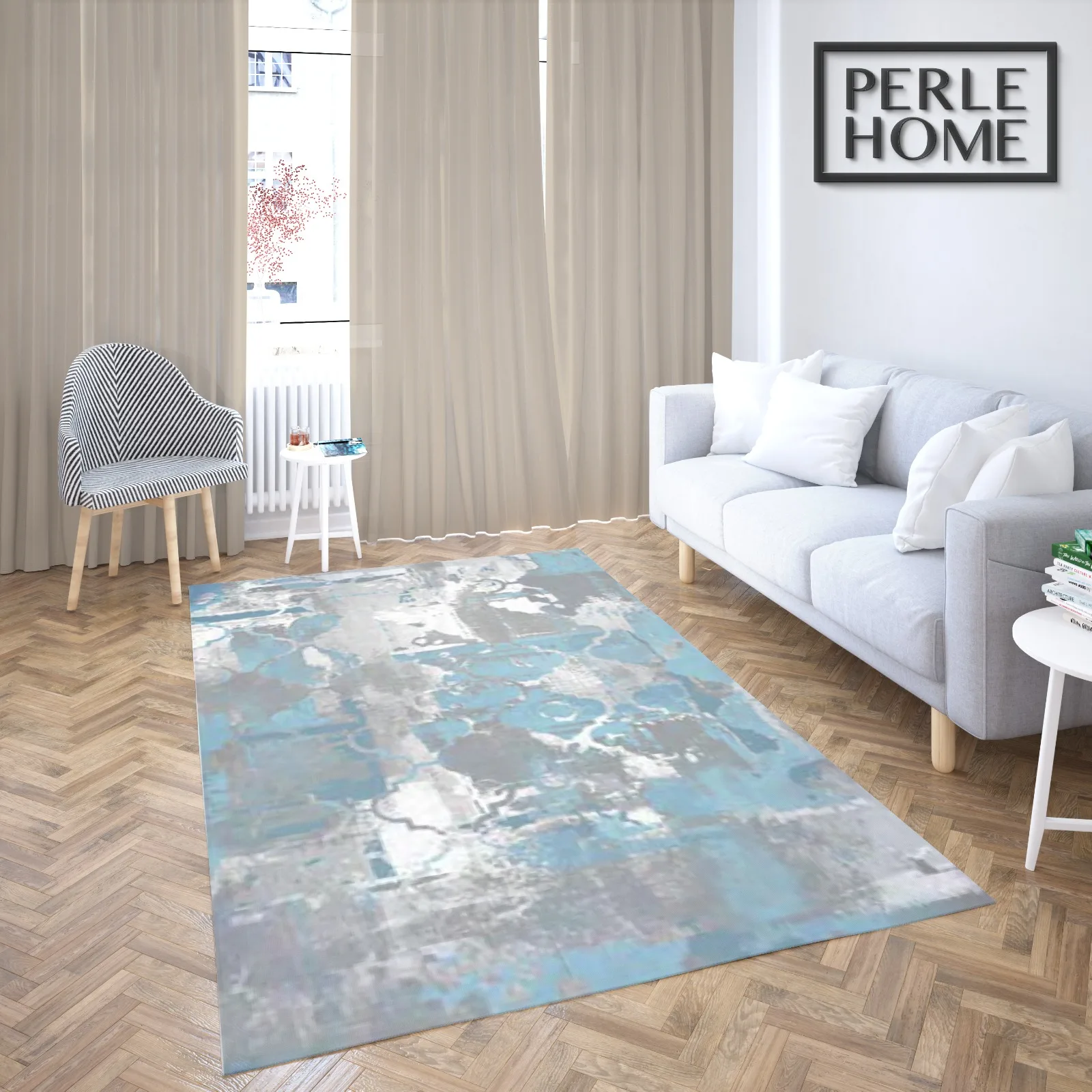 

Favolli Anti-slip Carpet Indoor Printed Decoration Area Rugs Living Room Bedroom Bedside Bay Window Sofa Floor Decor Mat