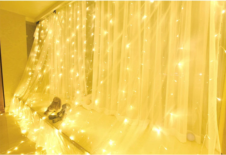 

3x2m 3x3m LED Icicle String Lights Christmas Fairy Lights garland Outdoor Home For Wedding/Party/Curtain/Garden Decoration water