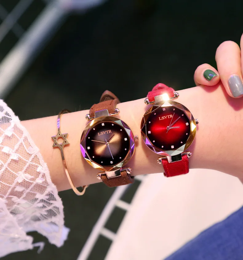 

2019 Women Watches Bracelet set Starry Sky Ladies Bracelet Watch Casual Leather Quartz Wristwatch Clock часы мужские reloj mujer