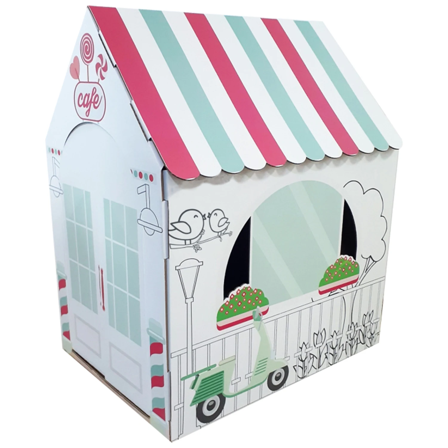 

Play House Cafe Tent Painting House Kids Game Baby Play House Drawing Toys Early Education For Kids Birthday Gift Painting Cafe