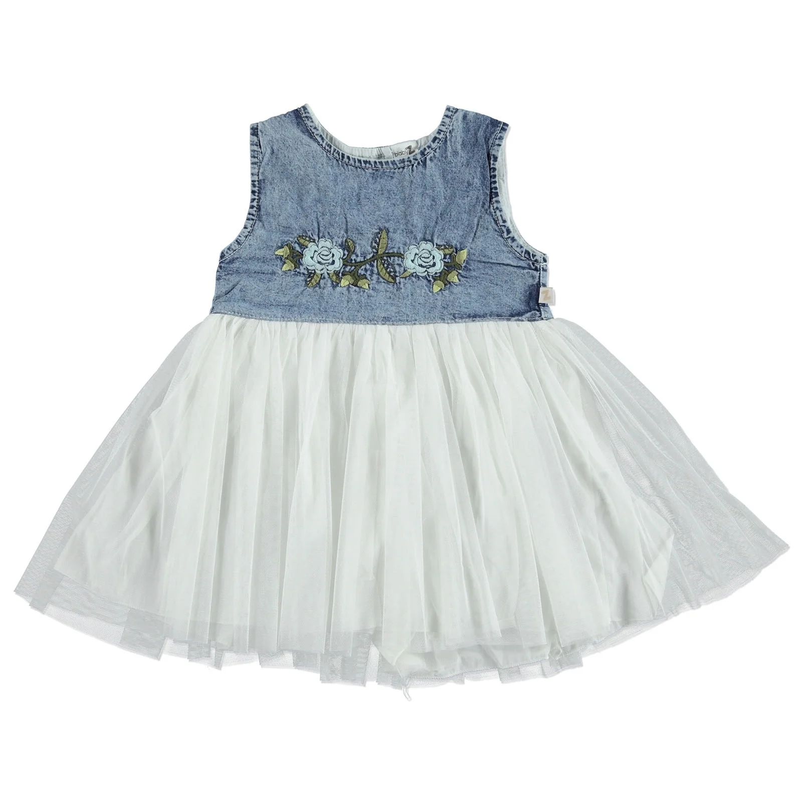 Ebebek BabyZ/летнее джинсовое платье с короткими рукавами и вырезом лодочкой для