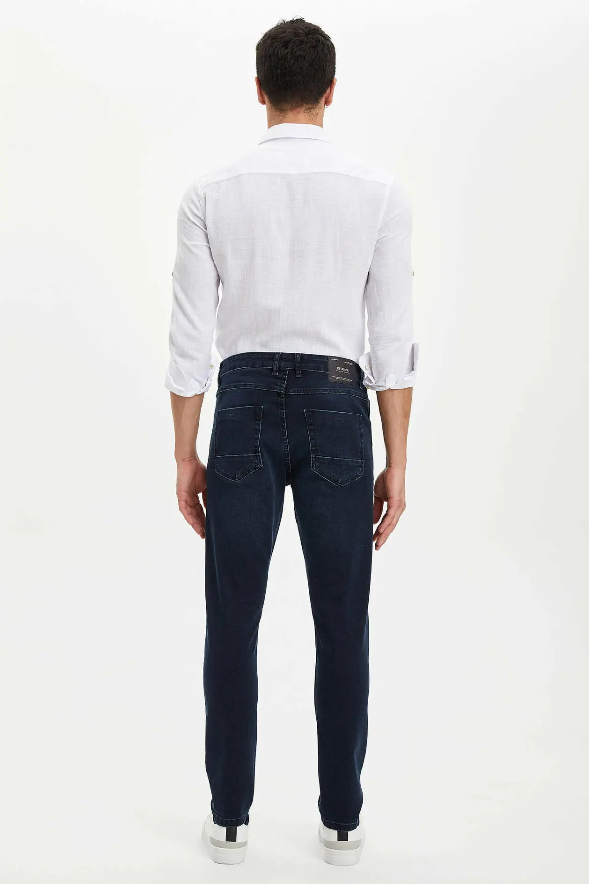 DeFacto мужские черные длинные брюки повседневные джинсы облегающие джинсовые