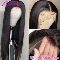 hd transparent lace frontal wig 13x6 lace front human hair wigs for women 30 inch bone straight remy hd lace 5x5 closure wig