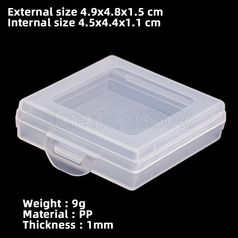 

10 pieces Square Tool Case Parts Accessory Organize Storage Screw Sample Transparent Box D01