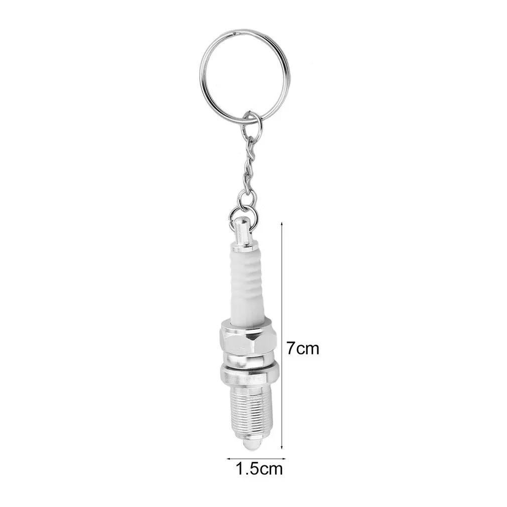 1PC LED Flashlight Keychain Outdoor Car Auto Parts Key Chain Spark Plug Shaped Outside Tuning Keyring Keyfob Accessories | Автомобили и