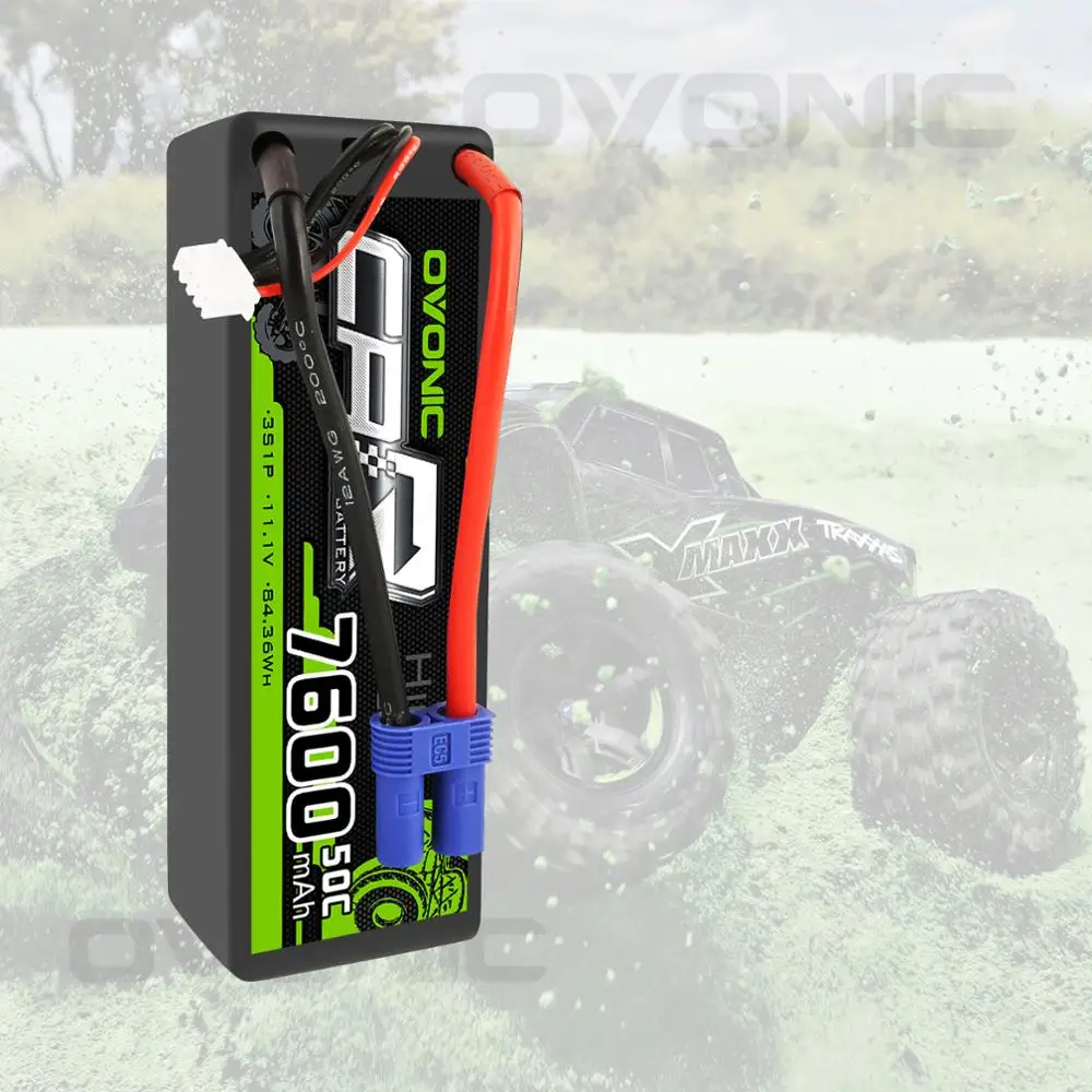 OVONIC 11 1 V 7600mAh 3S1P 50C батарея Lipo 13 # с вилкой EC5 для грузовика Arrma 3S Losi 1/8 1/5 1/6|Детали и