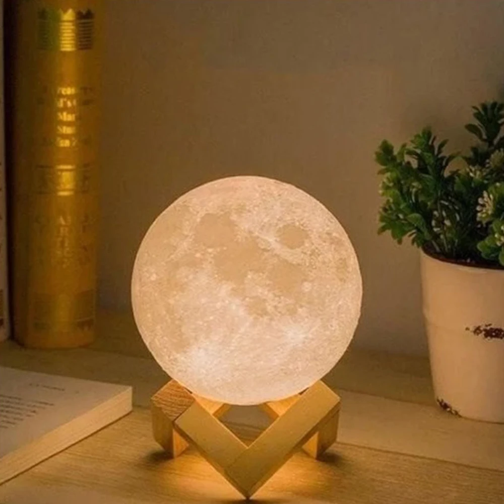 

Soft Led night light 3D moon lamp color rechargeable 3D Touch moon lamp children Night Light home children gifts