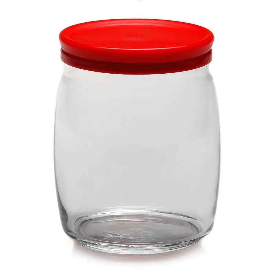 Банка ЧЕШНИ 920 мл с красной пласт.крышкой|Бутылки и банки для хранения| |