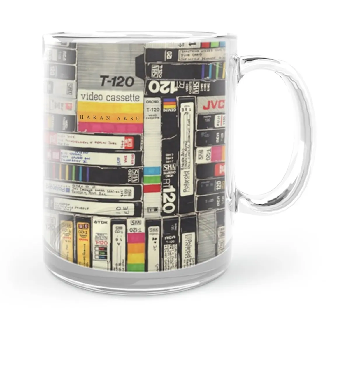 

Personalized Retro VHS Designed Glass Mug Cup-1