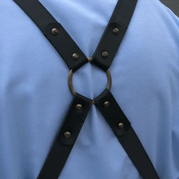 Men's Apron Bib Chef Kitchen Apron Barista Apron Bartender Coffee Restaurant Cooking Apron with Pockets