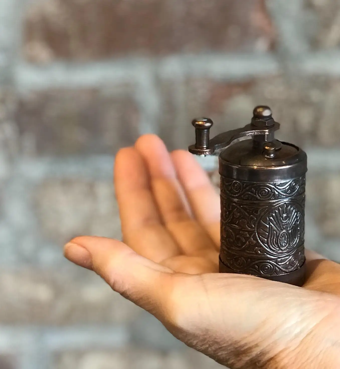 Небольшой Турецкая мельница для перца мини специй Традиционный Античная Винтаж