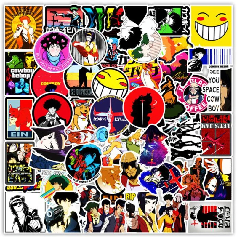 10/30/50 Pcs Japanese Anime Cowboy Bebop Cartoon Stickers For Car Laptop Luggage Motorcycle Phone Skateboard Diary | Игрушки и хобби