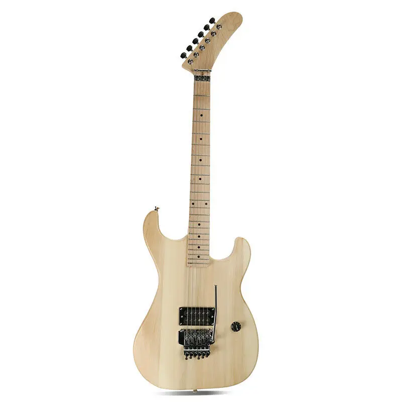 

New High Quality 6 Strings Unfinished Electric Guitar Solid Basswood Body DIY Guitar Chrome Hardware Maple Fingerboard And Neck