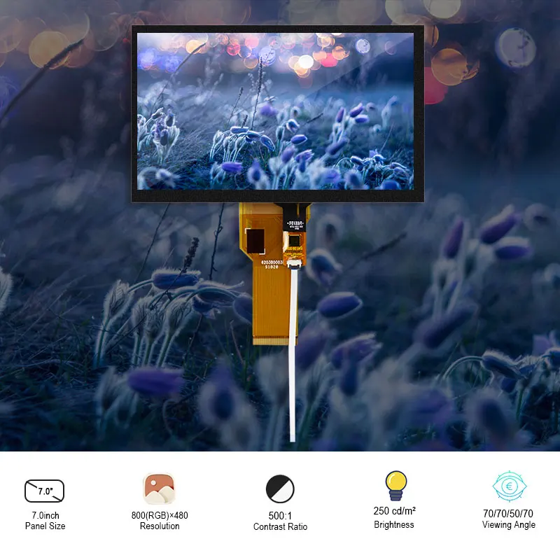 

Original Innolux AT070TN92 Resolution 800x480 250 Nits High Brightness Capacitive Touch 7 Inch LCD WithTouch Screen LCM Module