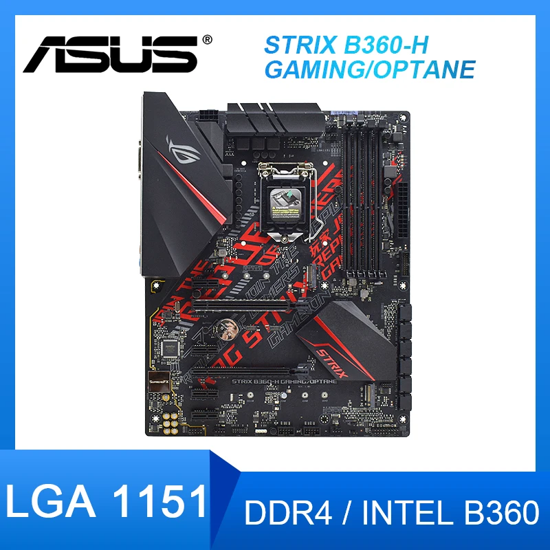 

Материнская плата ASUS STRIX B360-H GAMING OPTAN 1151 DDR4 M.2 Intel B360 PCI-E 3,0 USB3.1 Gen2 64G для Core i3-9100